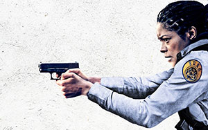 Naomie Harris as Alicia West in the Hollywood action movie, Black and Blue